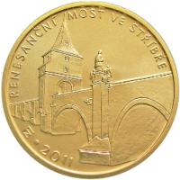 Zlatá 5000 Kč mince Renesanční most ve Stříbře standart/proof