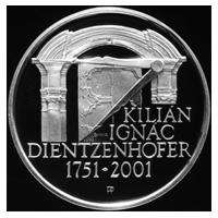 200 Kč - K.I.Dientzenhofer, Ag900/ 13g/ 31mm/ STANDART