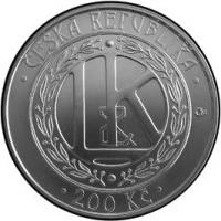 200 Kč - Mladá Boleslav, Ag900/ 13g/ 31mm/ PROOF