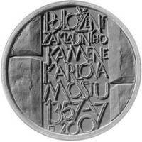 200 Kč - Karlův most, Ag900/ 13g/ 31mm/ STANDART
