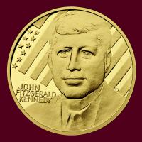 John Fitzgerald Kennedy JFK Au 999,9/ 15,56g/ 28mm/ proof