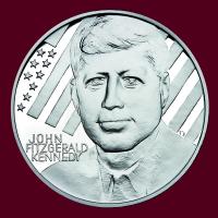 John Fitzgerald Kennedy JFK Ag 999/ 42g/ 50mm/ proof
