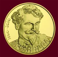A. Mucha - Au999,9/ 15,56g/ číslovaná/ proof/ ČM 