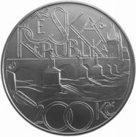 200 Kč - Karlův most, Ag900/ 13g/ 31mm/ PROOF