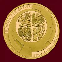 Předsednictví ČR v radě EU rok 2009/ Au999,9/ 15,56g/ 28mm/ proof/ číslovaná