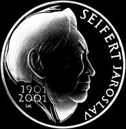 200 Kč - Jaroslav Seifert, Ag900/ 13g/ 31mm/ STANDART
