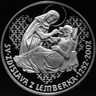 200 Kč - Zdislava z Lemberka, Ag900/ 13g/ 31mm/ STANDART