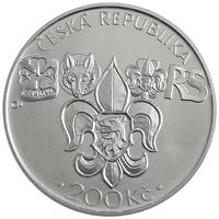 200 Kč-Založení Junáka Ag 925/ 13g/ 31mm/ PROOF 