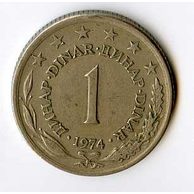Mince Jugoslávie  1 Dinar 1974 (wč.323)         