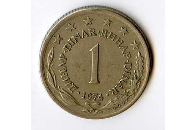 Mince Jugoslávie  1 Dinar 1974 (wč.323)         
