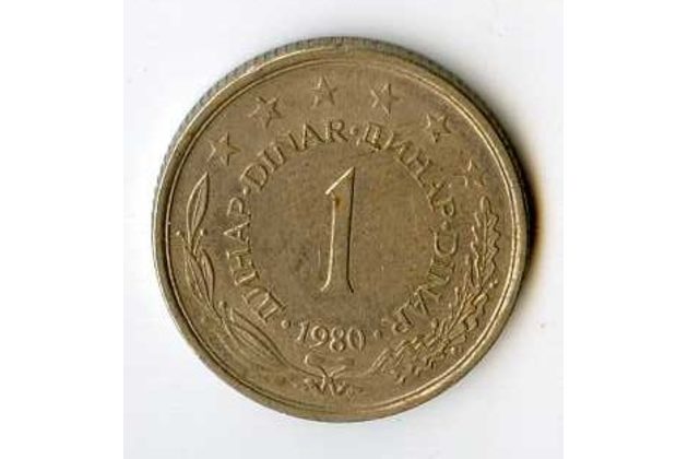 Mince Jugoslávie  1 Dinar 1980 (wč.337)     