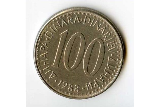 Mince Jugoslávie  100 Dinara 1988 (wč.780) 