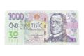  1000 Kč vzor 2008 s přítiskem 30. výročí ČNB a české měny R63 000499 (ČNB 2023)