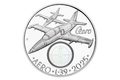 Stříbrná mince 500 Kč s optickým průhledovým prvkem - Letoun Aero L-39 Albatros proof (ČNB 2025)