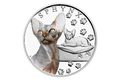 Stříbrná mince Plemena koček - Sphynx proof (ČM 2025) 