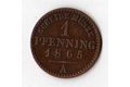č.8 Prusko/ 1 Pfen. 1865 A