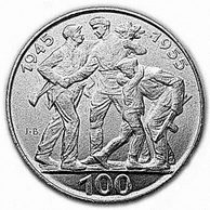 100 Kčs 10.výročí osvobození Československa (1955)  (Wč.116)
