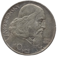 10 Kčs Oslavy Jana Amose Komenského (1957) (Wč.117)
