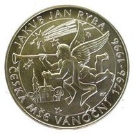 Stříbrná mince 200 Kč - 200. výročí České mše vánoční Jakuba Jana Ryby provedení standard (ČNB 1996)