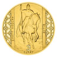 Zlatý 3-dukát sv. Václava se zlatým certifikátem proof  (ČM 2026)