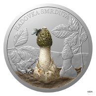 Stříbrná mince Houby - Hadovka smrdutá kolor proof (ČM 2026) 
