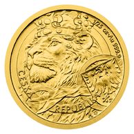 Zlatá 1/25oz investiční mince  Český lev standard (ČM 2025)