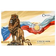 Zlatá 1/25oz investiční mince Český lev  standard číslovaná (ČM 2025)