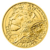 Zlatá 1/4oz investiční mince Český lev standard (ČM 2025)