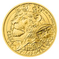 Zlatá 1/2oz investiční mince Český lev standard (ČM 2025)