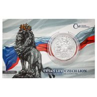 Stříbrná 1oz investiční mince Český lev  číslovaná standard (ČM 2025)