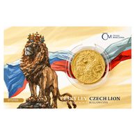 Zlatá uncová investiční mince Český lev standard číslovaná (ČM 2025)