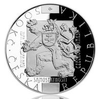 Stříbrná mince 500 Kč - 100. výročí Přijetí Washingtonské deklarace proof (ČNB 2018)