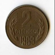 Mince Bulharsko  2 Stotinki 1989 (wč.208)    