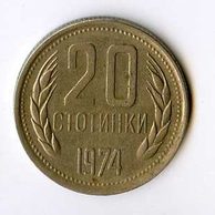 Mince Bulharsko  20 Stotinki 1974 (wč.346)   