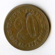Mince Jugoslávie  20 Para 1974 (wč.231)