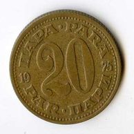 Mince Jugoslávie  20 Para 1975 (wč.232)