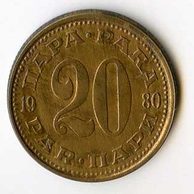 Mince Jugoslávie  20 Para 1980 (wč.244)   