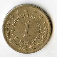 Mince Jugoslávie  1 Dinar 1973 (wč.320)          