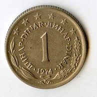 Mince Jugoslávie  1 Dinar 1978 (wč.332)          
