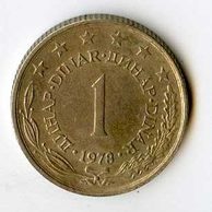 Mince Jugoslávie  1 Dinar 1978 (wč.332)       