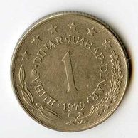 Mince Jugoslávie  1 Dinar 1979 (wč.334)         