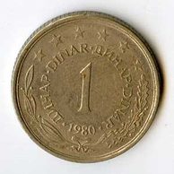 Mince Jugoslávie  1 Dinar 1980 (wč.337)     