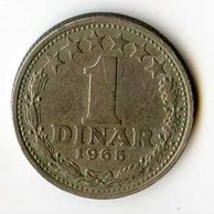 Mince Jugoslávie  1 Dinar 1965 (wč.306)     