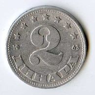 Mince Jugoslávie  2 Dinara 1963 (wč.360)   