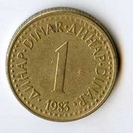 Mince Jugoslávie  1 Dinar 1983 (wč.342)    