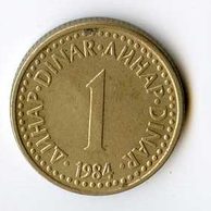 Mince Jugoslávie  1 Dinar 1984 (wč.343)    