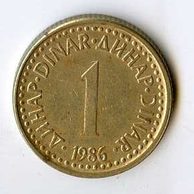 Mince Jugoslávie  1 Dinar 1986 (wč.345)      