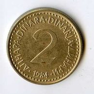 Mince Jugoslávie  2 Dinara 1984 (wč.402)   