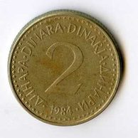 Mince Jugoslávie  2 Dinara 1984 (wč.403)   
