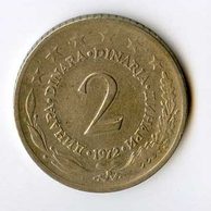 Mince Jugoslávie  2 Dinara 1972 (wč.650)     